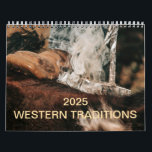 Two Page MediumCalendar, White Calendar<br><div class="desc">A 12 month calendar featuring western photography portraying the cowboy and western way of life. All images were taken in Ellensburg,  Washington in 2024 on working cattle ranches around the area. Photography and design by Crystal West.</div>