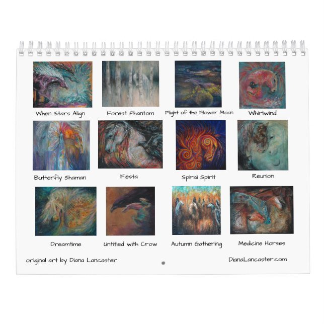 Two Page MediumCalendar, White Calendar (Back)