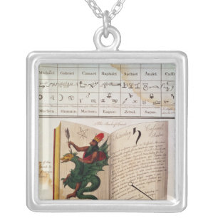 Two pages from 'The Magus' Silver Plated Necklace