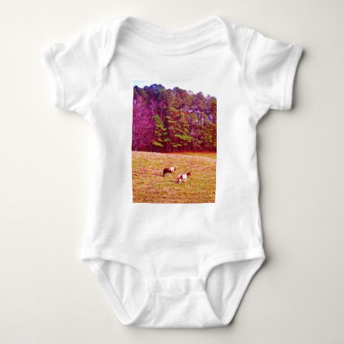 Two Painted Horses Baby Bodysuit