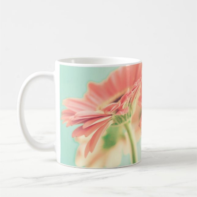 Two palepink flowers coffee mug (Left)