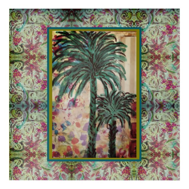 Two Palm Trees Acrylic Wall Art (Front)