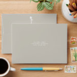 Two Palm Trees Island Wedding Envelope<br><div class="desc">Palm tree island illustration on back flap with return address.  Also personalize the address on front.</div>