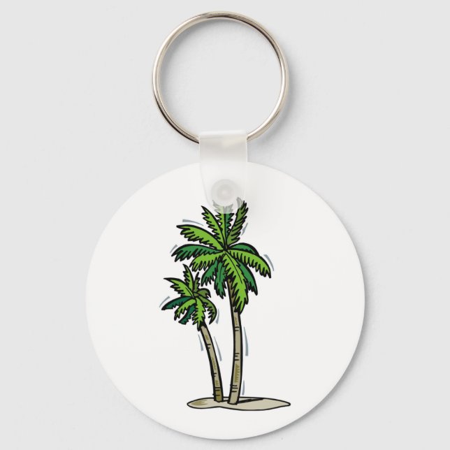 Two Palm Trees Keychain (Front)