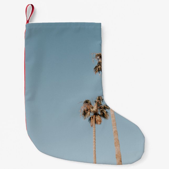 Two palm trees small christmas stocking (Front)