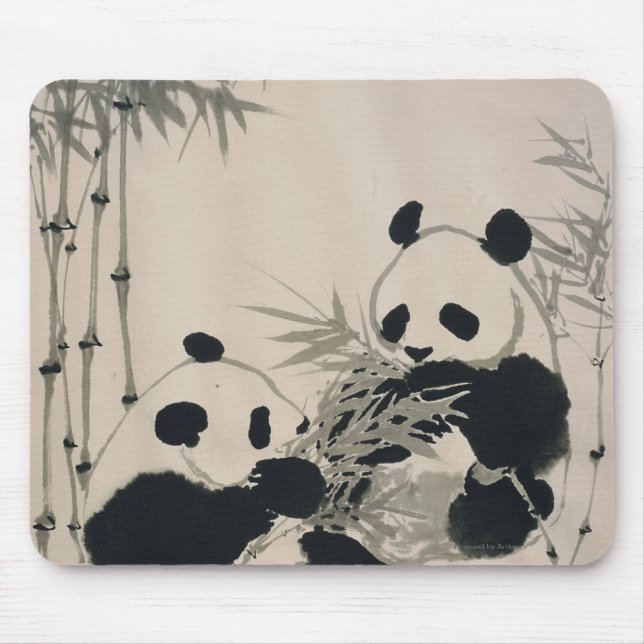 Two Pandas Mouse Pad (Front)