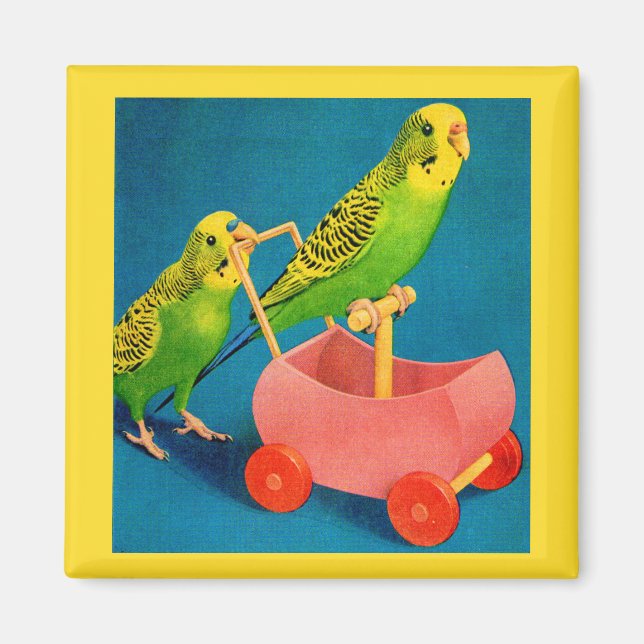 two parakeets magnet (Front)