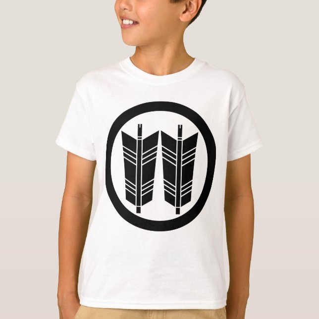 Two parallel arrows in circle T-Shirt (Front)