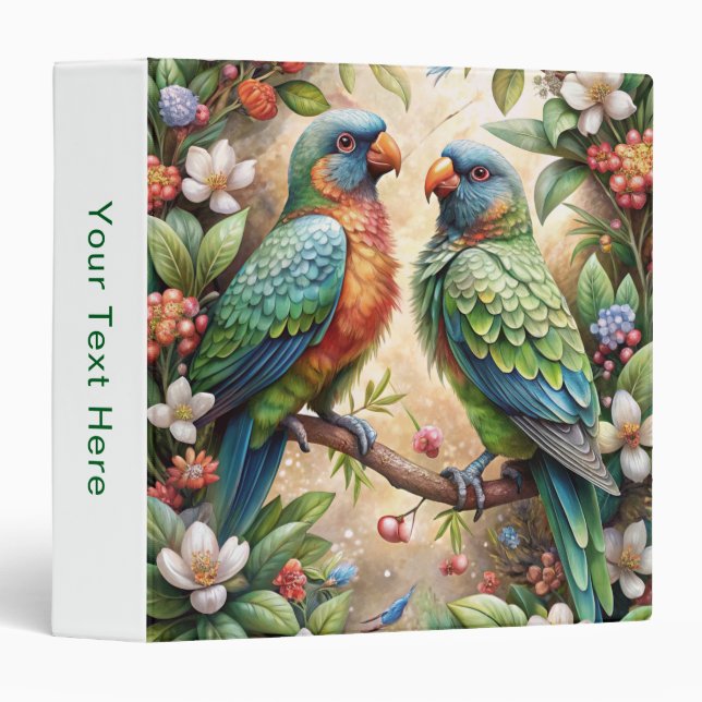 Two Parrots 3 Ring Binder (Front/Spine)