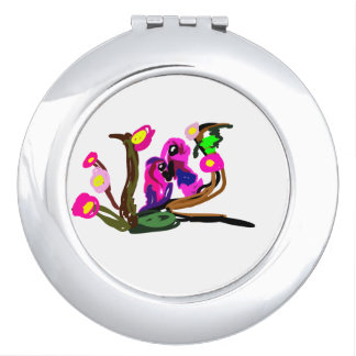 Two parrots live  compact mirror