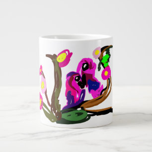 Two parrots live giant coffee mug