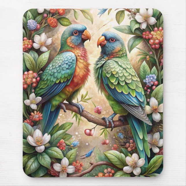 Two Parrots Mouse Pad (Front)