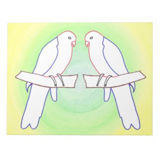 Two Parrots Outlines Coloring Sheets Notepads