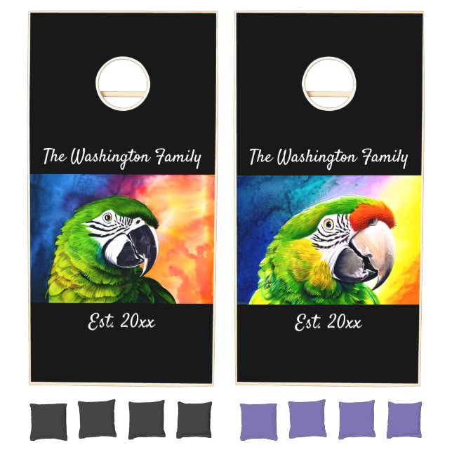 Two Parrots Personalized Cornhole Set (Set)