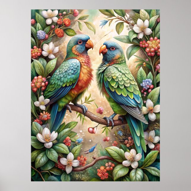 Two Parrots Poster (Front)