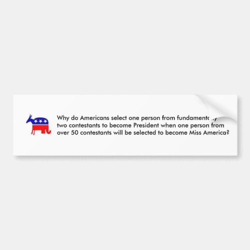 Two_party political system bumper sticker