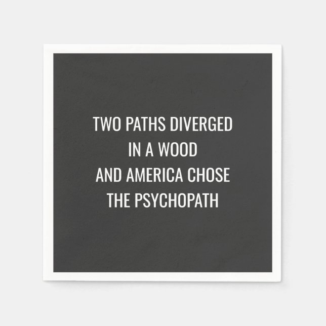 TWO PATHS DIVERGED  NAPKINS (Front)