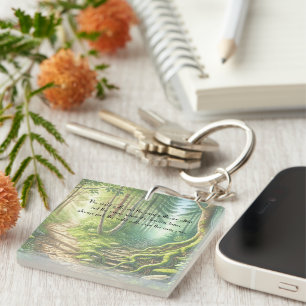 Two Paths & Quote Keychain