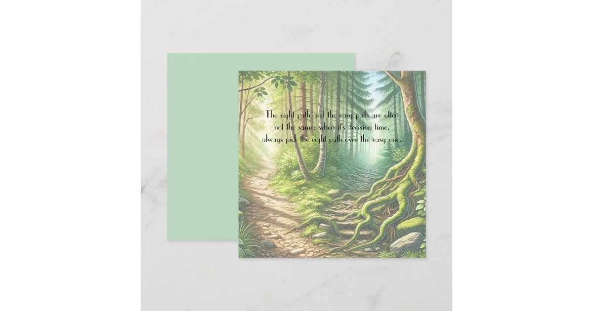 Two Paths & Quote Note Card | Zazzle