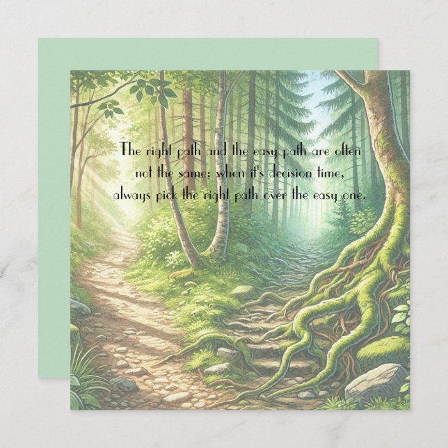 Two Paths & Quote	 Note Card (Front/Back)