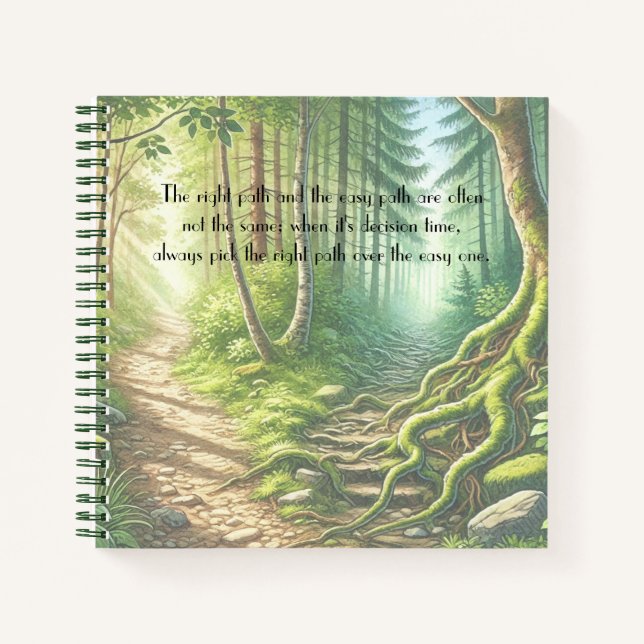 Two Paths & Quote	 Notebook (Front)