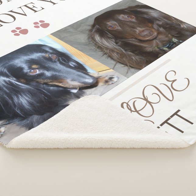 Two Paws, One Loving Mom Sherpa Blanket (3/4)
