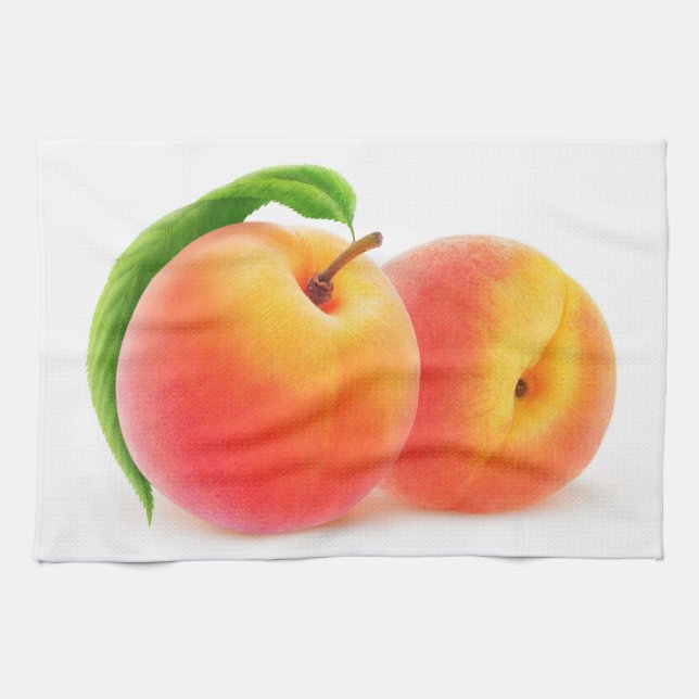 Two peaches kitchen towel (Horizontal)