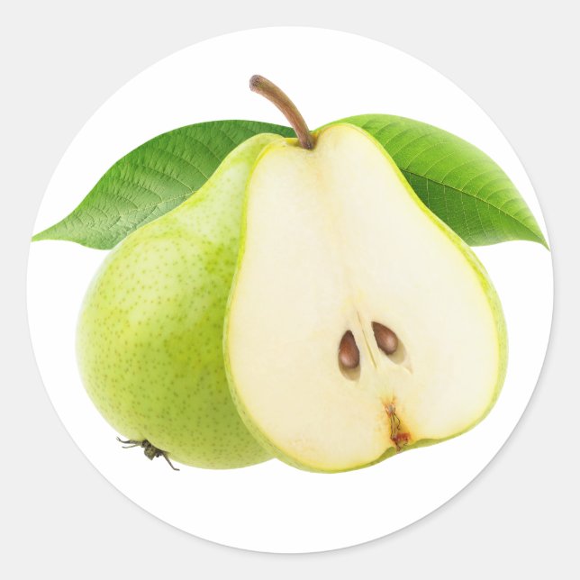 Two pears classic round sticker (Front)