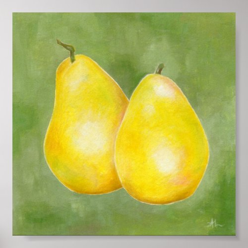 Two Pears Painting print