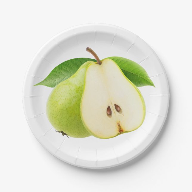 Two pears paper plates (Front)