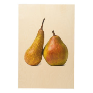 Two pears wood wall art