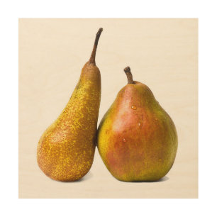 Two pears wood wall art