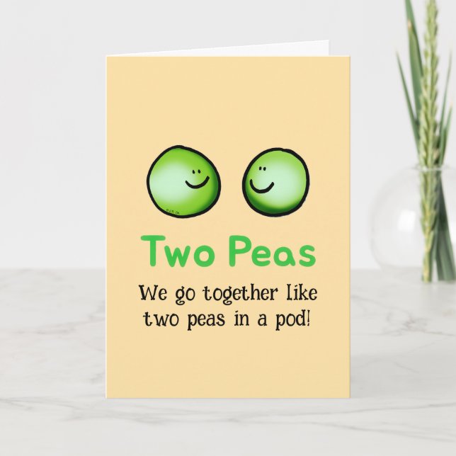 Two Peas Cute Friendship Card (Front)