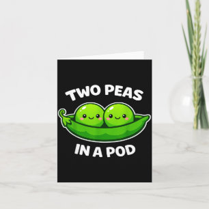 Two Peas In A D Cute Kawaii Funny  Card