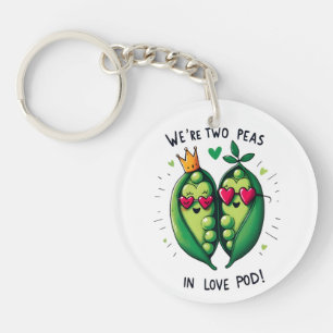 Two Peas in a Love Pod Adorable Valentines  Keychain