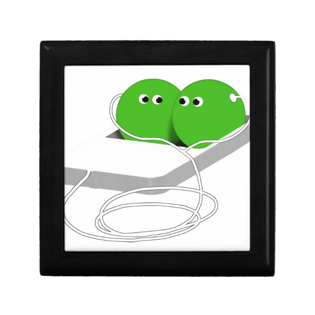 Two Peas In A Pod (Add Your Text) Jewelry Box (Front)