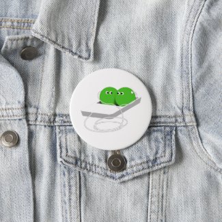 Two Peas In A Pod (Add Your Text) Pinback Button