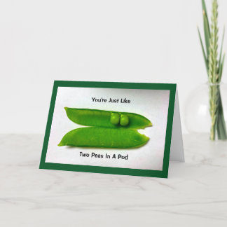 Two Peas In A Pod Anniversary Humor Card