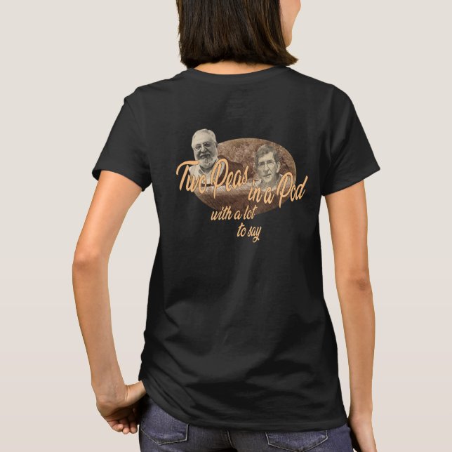 Two Peas In a Pod Antique Brown Shirt Design (Back)
