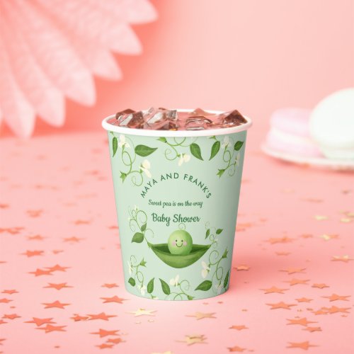 Two Peas in a Pod Baby Shower    Paper Cups