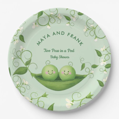 Two Peas in a Pod Baby Shower   Paper Plates