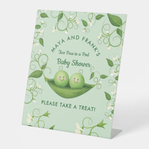 Two Peas in a Pod Baby Shower    Pedestal Sign