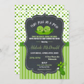 Two Peas in a Pod Baby Shower Twins Gender Neutral Invitation (Front/Back)