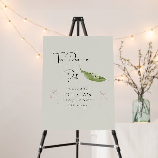 Two Peas in a Pod Baby Shower Welcome Board