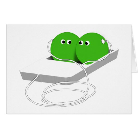 Two Peas In A Pod Cards (Front Horizontal)