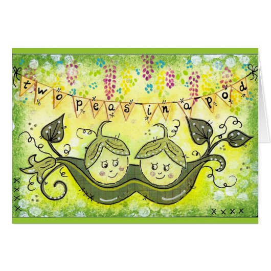 Two peas in a pod! cards (Front Horizontal)