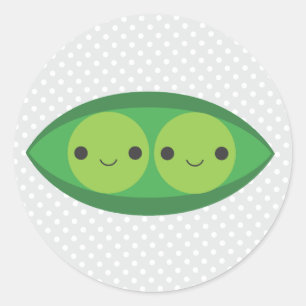 Two Peas in a Pod Classic Round Sticker