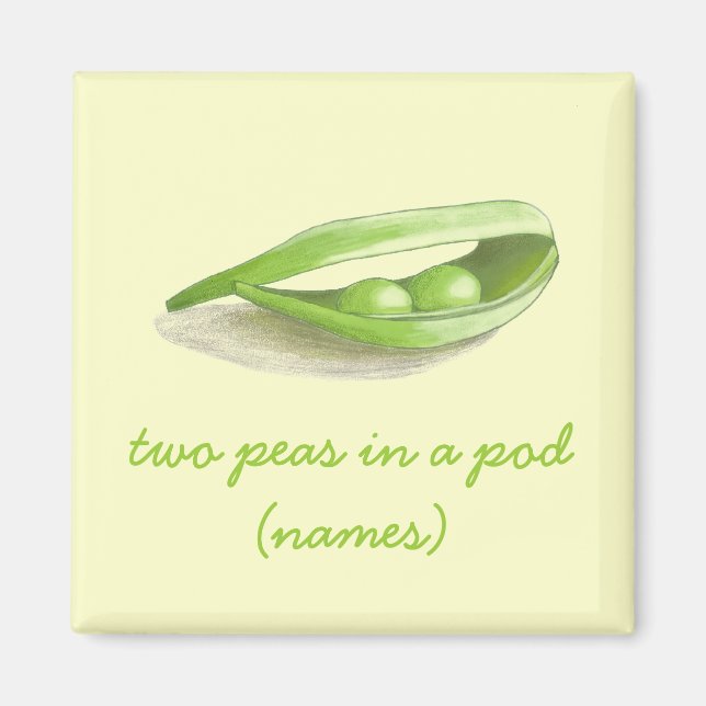 Two Peas in a Pod Couple Magnet (Front)