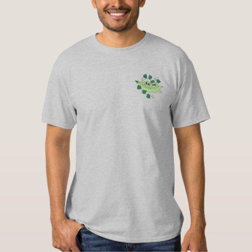 Two Peas In A Pod Embroidered T_Shirt