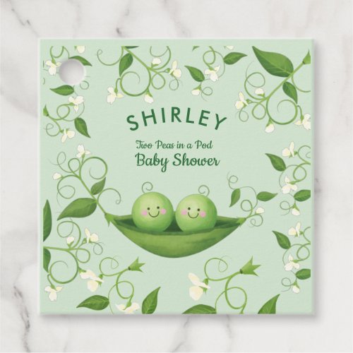 Two Peas in a Pod Gender Neutral Twins Shower    Favor Tags